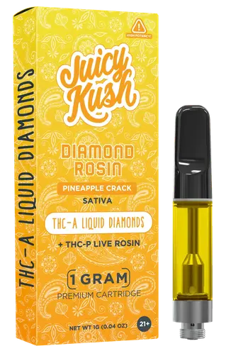 [Q-4255-05] JUICY KUSH 1G Cartridges THC-A THC-P 5PK a BOX (Pineapple Crack)