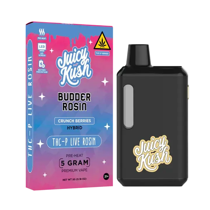 [Q-4801-04] Juicy Kush 5g Disposable THC-P 5PK a Box (CRUNCH BERRIES)