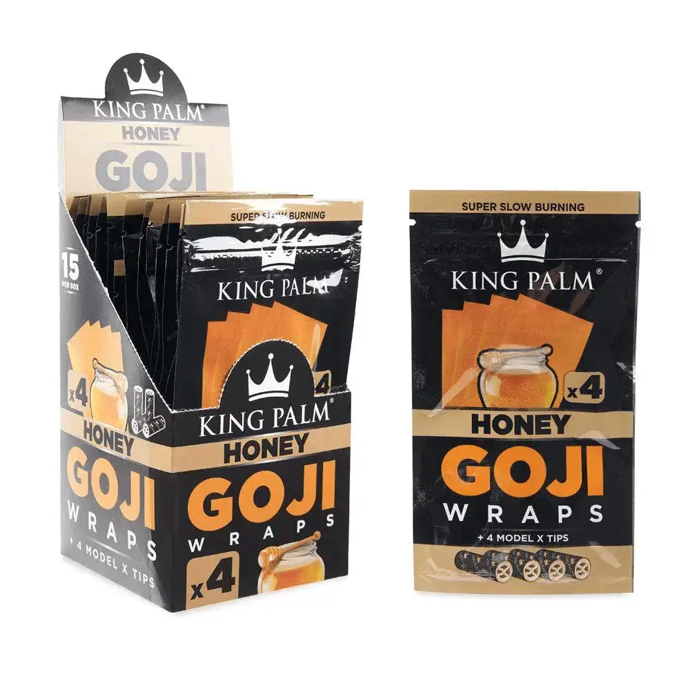 KING PALM GOJI WRAPS 4PACK 15CT