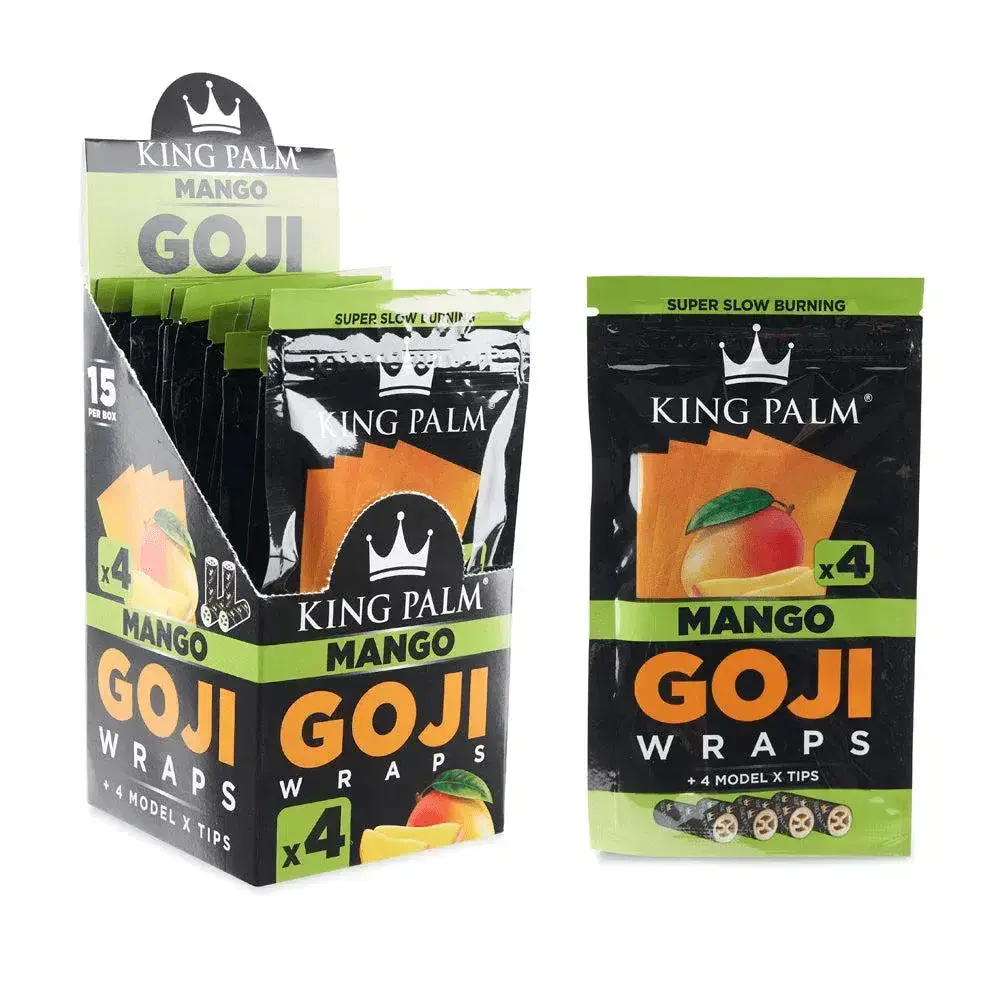 [Q-2704-03] KING PALM GOJI WRAPS 4PACK 15CT (Mango)