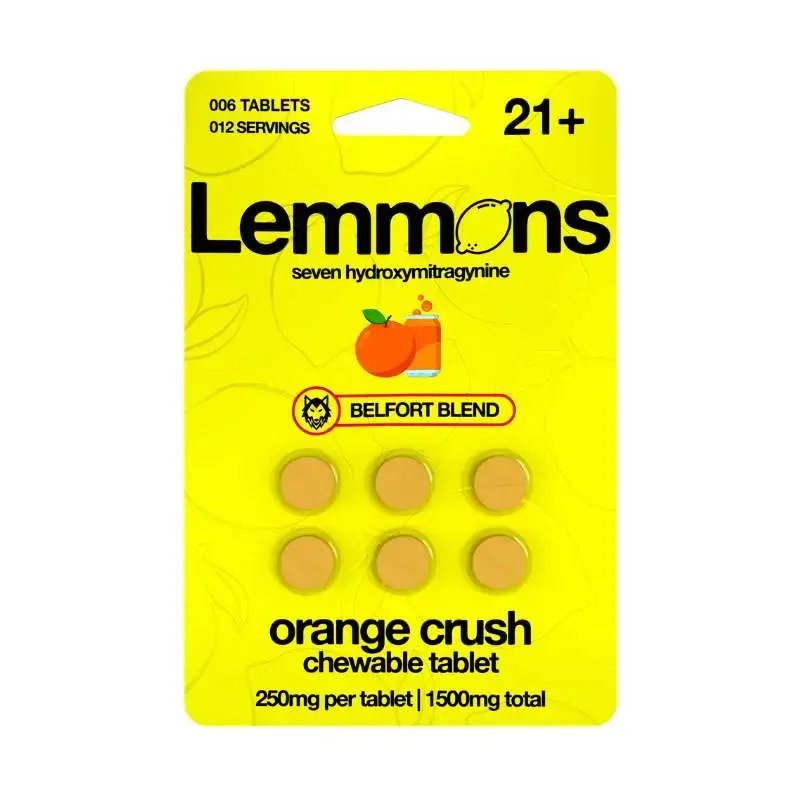 [T-1605-04] Lemmons 7-Hydroxy Tablets 6CT 250MG 6 Blisters (Pineapple Peach)