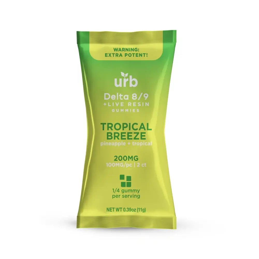 [Q-4394-02] Lifted Made URB 200MG D8/D9 50PK Gummies (Tropical Breeze)