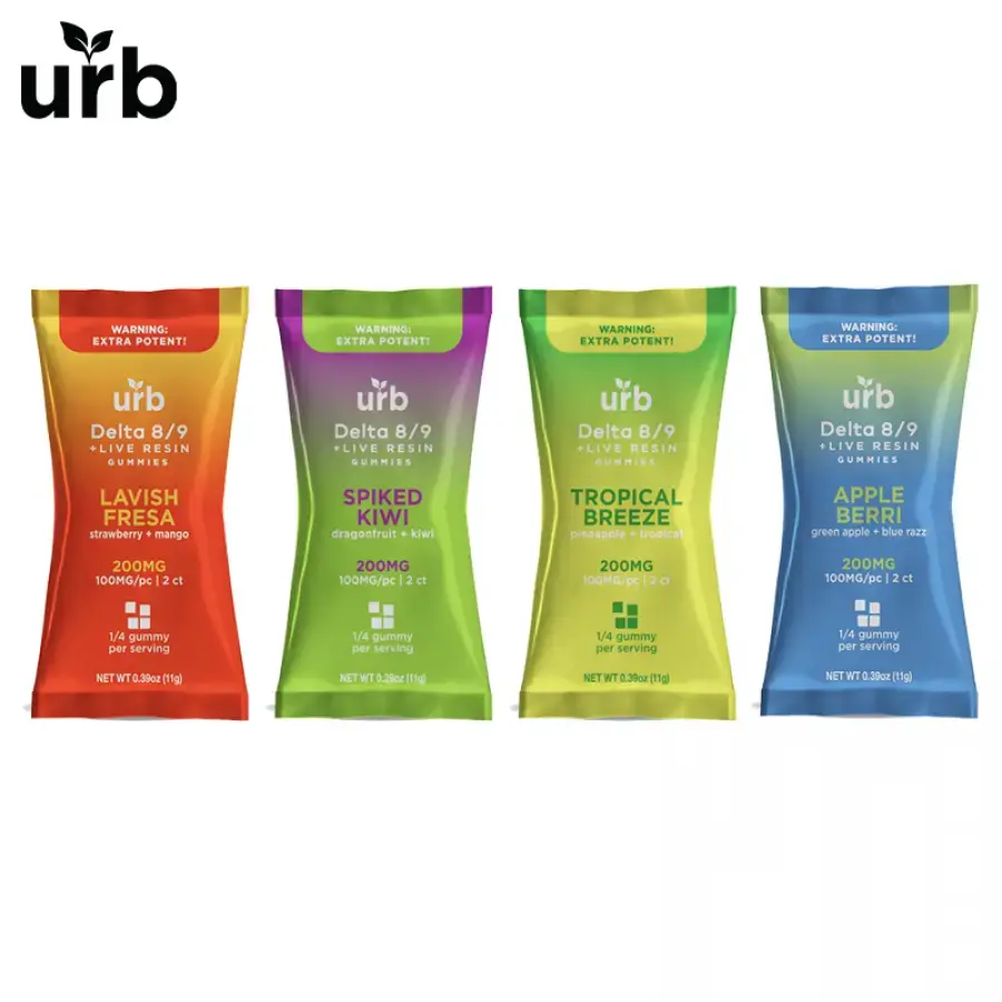 [Q-4394-06] Lifted Made URB 200MG D8/D9 50PK Gummies (Blue Watermelon)