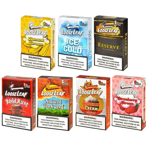 [T-1627-04] LooseLeaf - Cigar Wraps (5ct) - Box of 8 (San Andres)