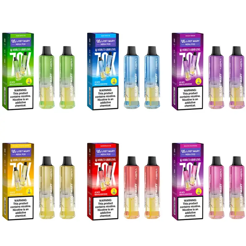 [T-1465-11] Lost Mary Nera Full View POD 70K Puff 24ML 5PK (Blue Razz Ice & Blackberry Blueberry)