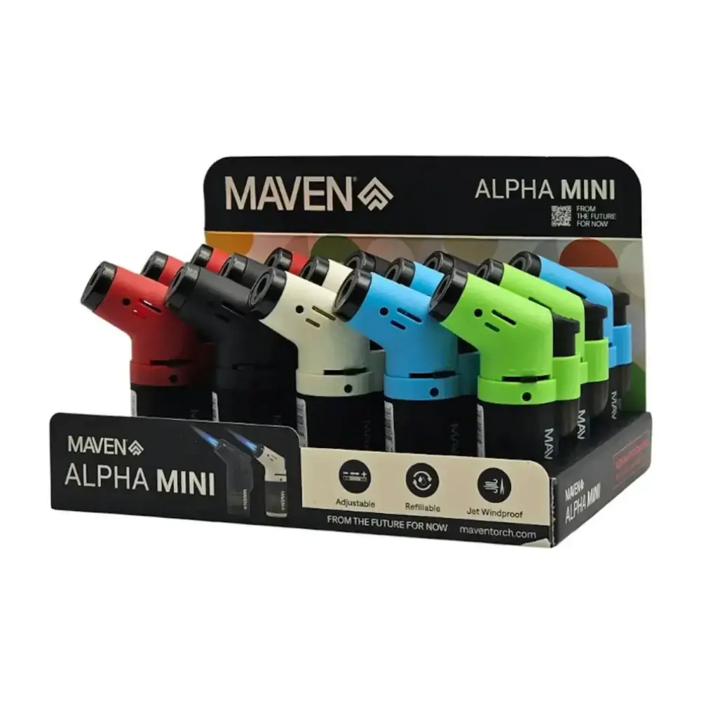 [Q-2801-01] MAVEN TORCH ALPHA-MINI 15PK DISPLAY (Transparent)
