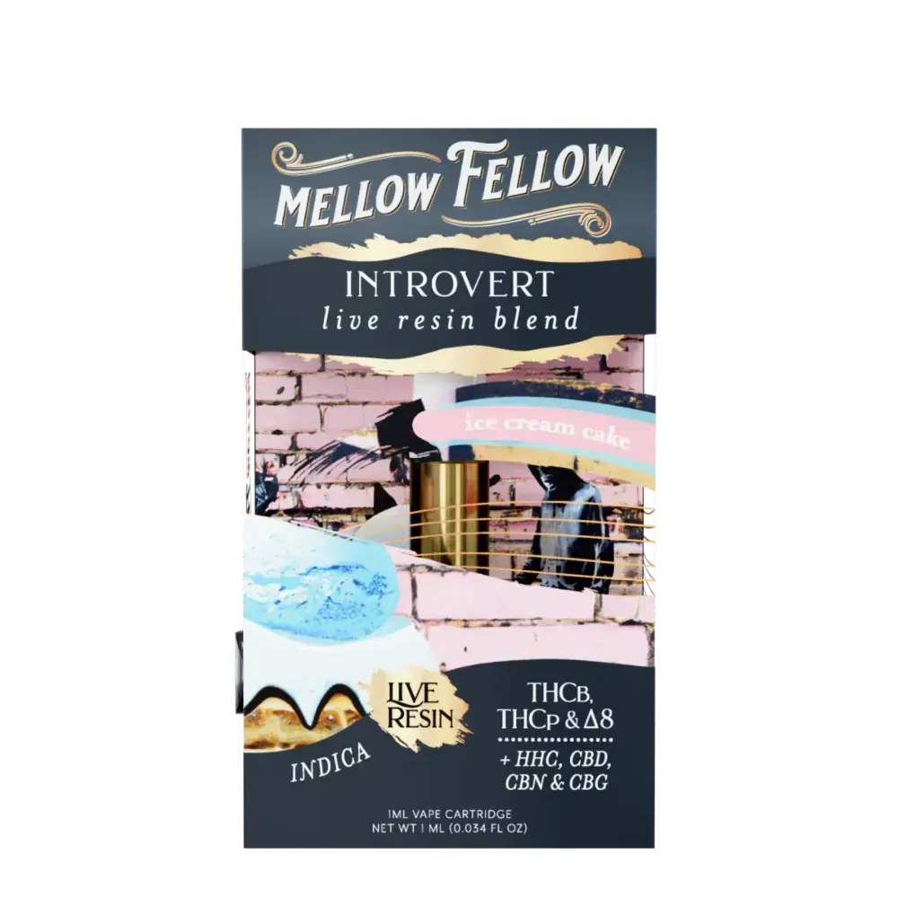 [Q-4320-01] Mellow Fellow 1ML Cart Live Resin 6PK a Box (Ice Cream cake)