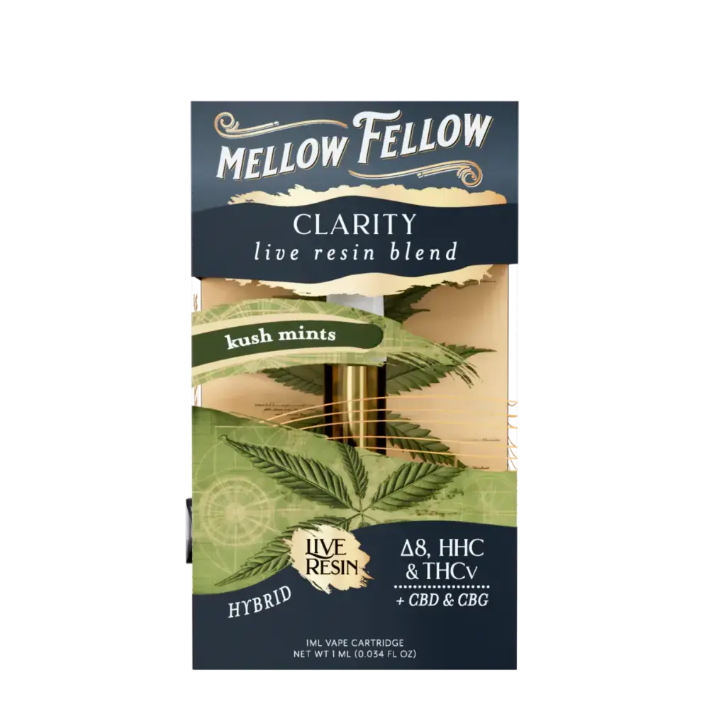 [Q-4320-02] Mellow Fellow 1ML Cart Live Resin 6PK a Box (Kush Mint)