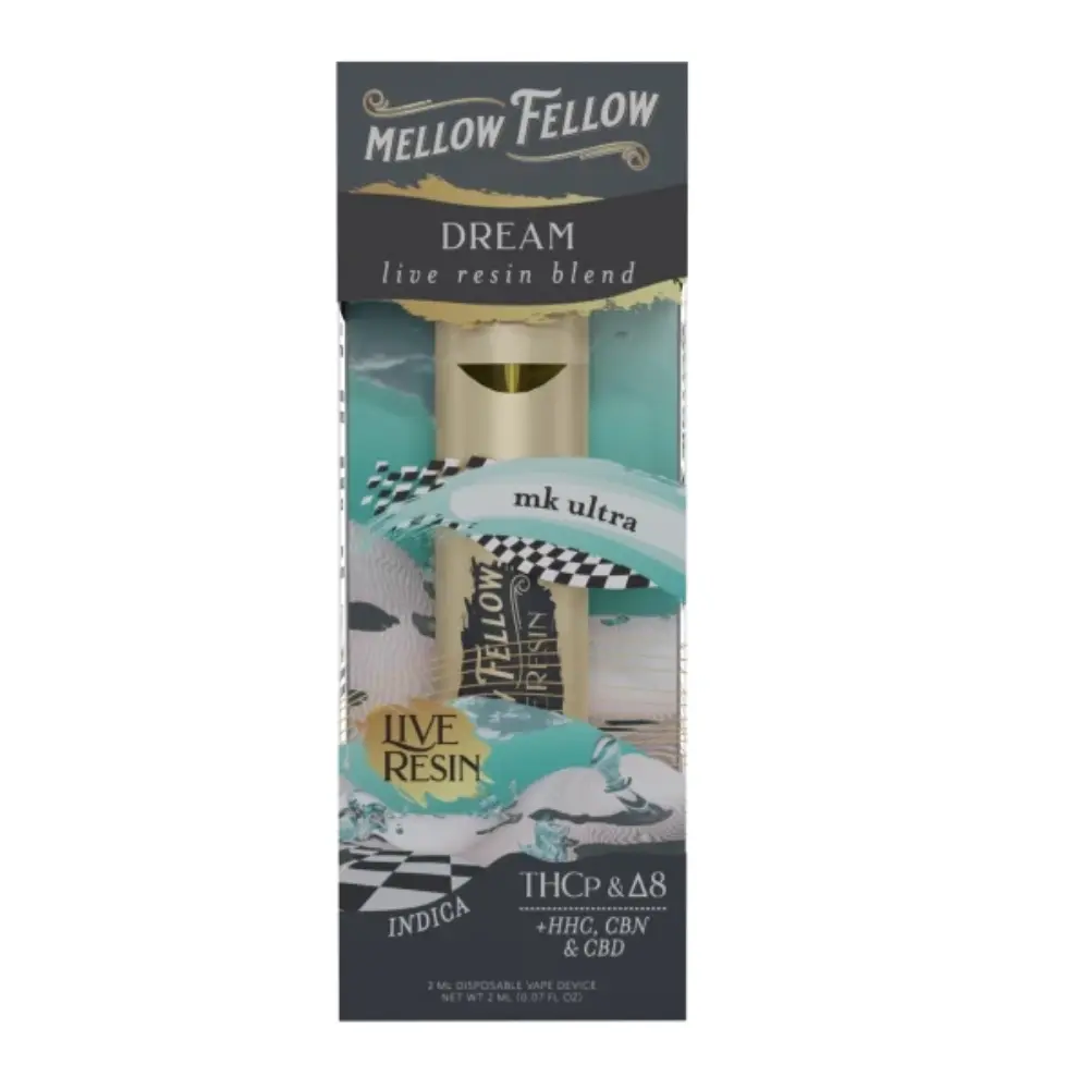 [Q-4321-01] Mellow Fellow 2ML Disposable live resin 6PK a Box (MK Ultra)