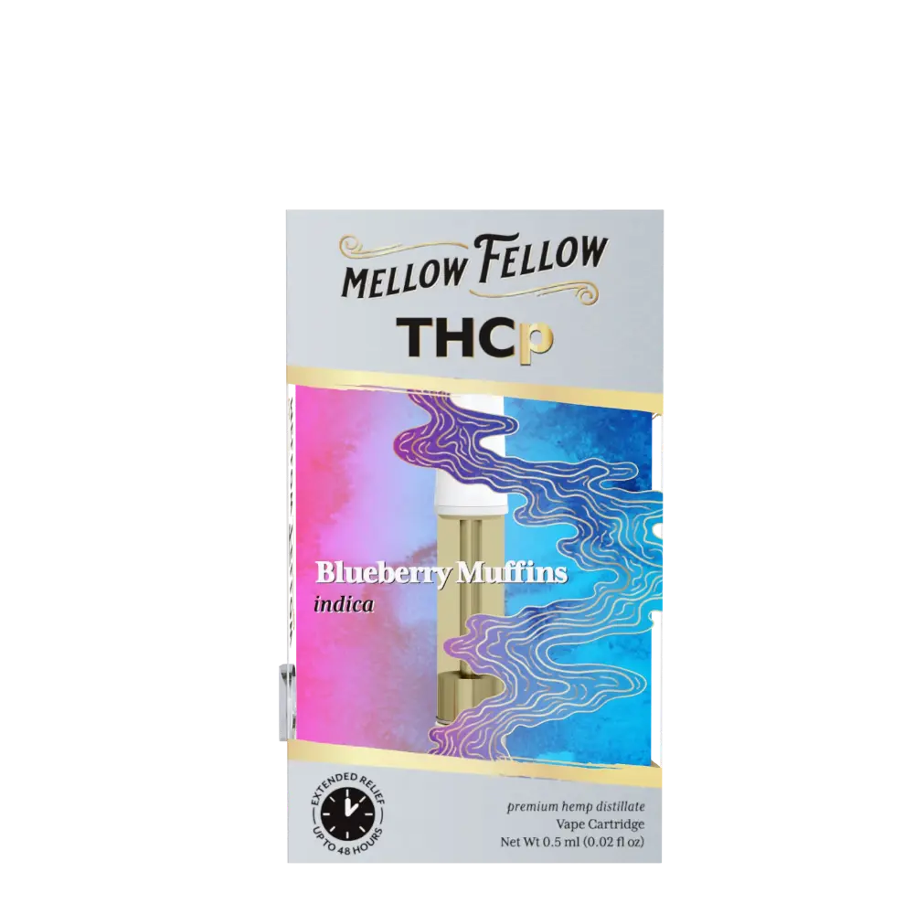 [T-1177-01] MELLOW FELLOW CARTRIDGE 0.5G THC-P 6pk Box (Blueberry Muffins Indica)