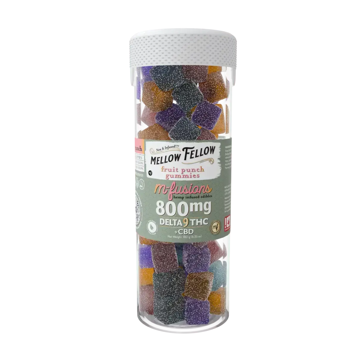 [T-1330-01] Mellow Fellow Live Resin D9 400MG 20ct Gummies (Mamey Mango Coconut)