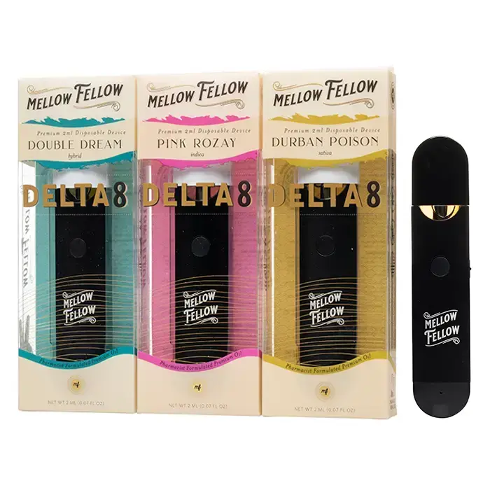 [T-1646-03] MELLOW FELLOW Pre Price Delta 8 2ML Disposable 6PK a Box (Wedding Cake (Indica))
