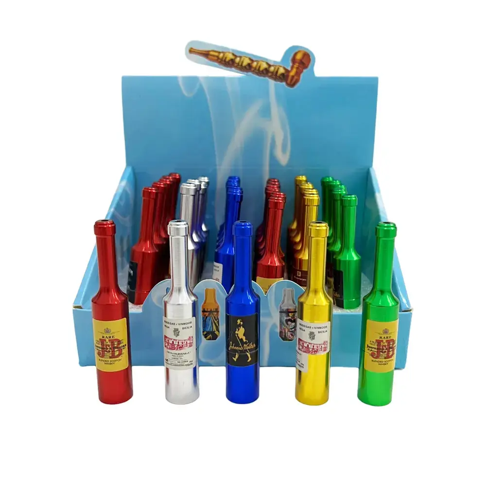 [T-1474-01] Metal Handpipe Display (HMP-001 36pcs/Display)