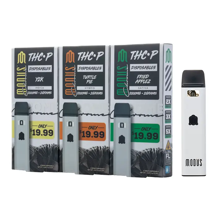 [T-1479-04] Modus Chrome THC-P Disposable $19.99 5ct (Fried Applez (Sativa))