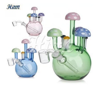 Mushroom dab rig with14mm quartz banger 6.7 inches Assorted Colors