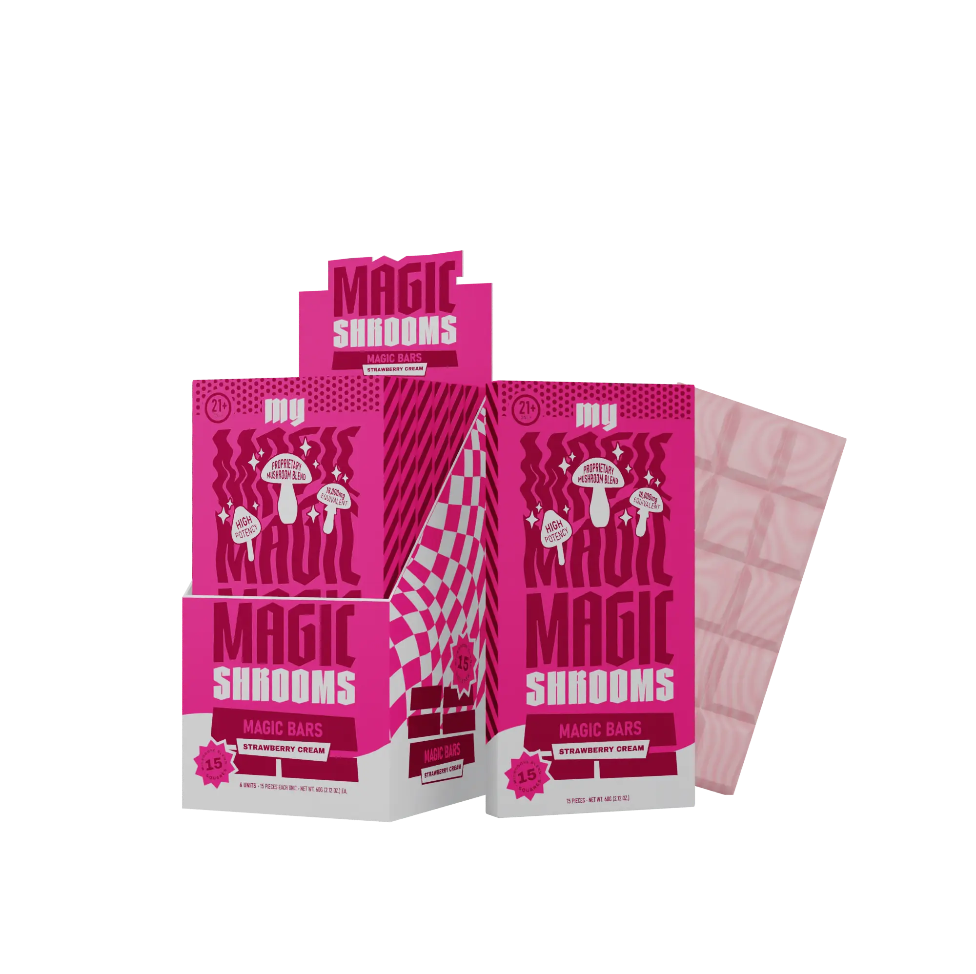 [Q-4361-05] MY MAGIC MUSHROOM CHOCOLATE 6 PER BOX (Strawberry Cream)