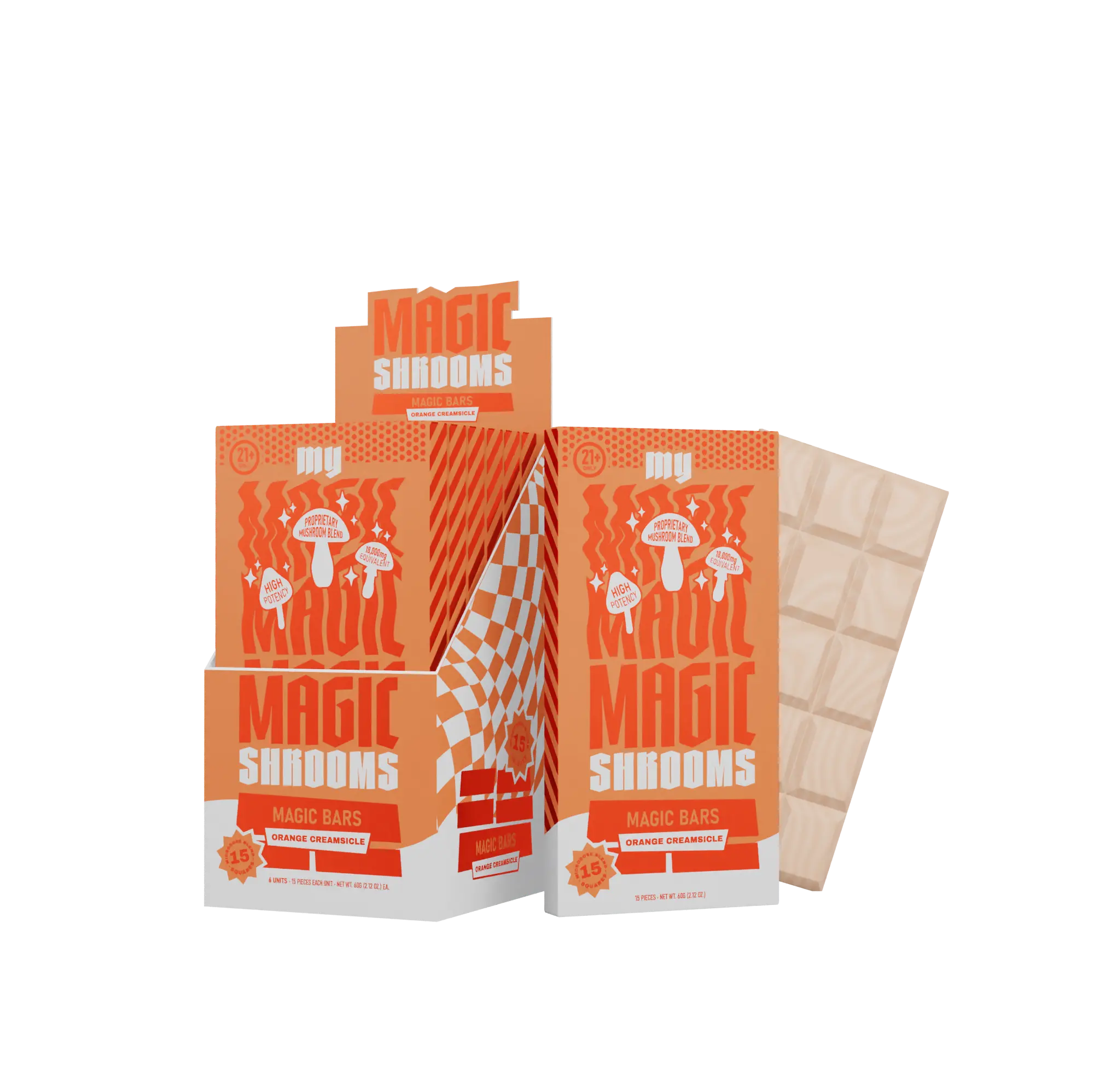 [Q-4361-04] MY MAGIC MUSHROOM CHOCOLATE 6 PER BOX (Orange Creamsicle)