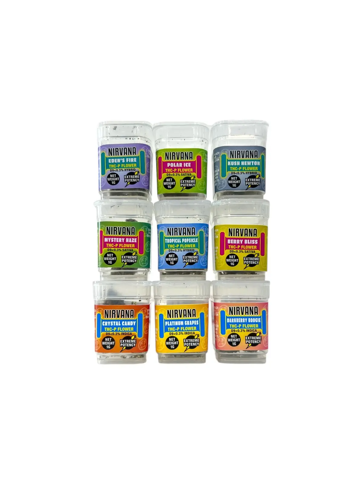 [T-1241-08] Nirvana THC-P Flower 1Gram (Polar Ice Sativa)