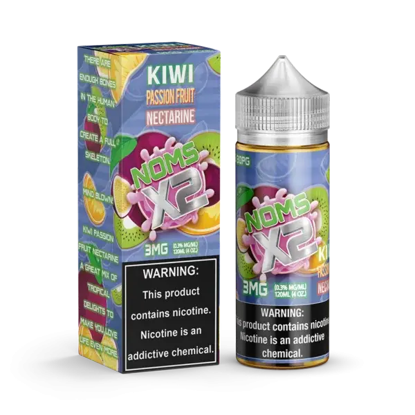 [Q-2928-05] NOM X2 120ML (3mg, Kiwi Passionfruit Nectarine)