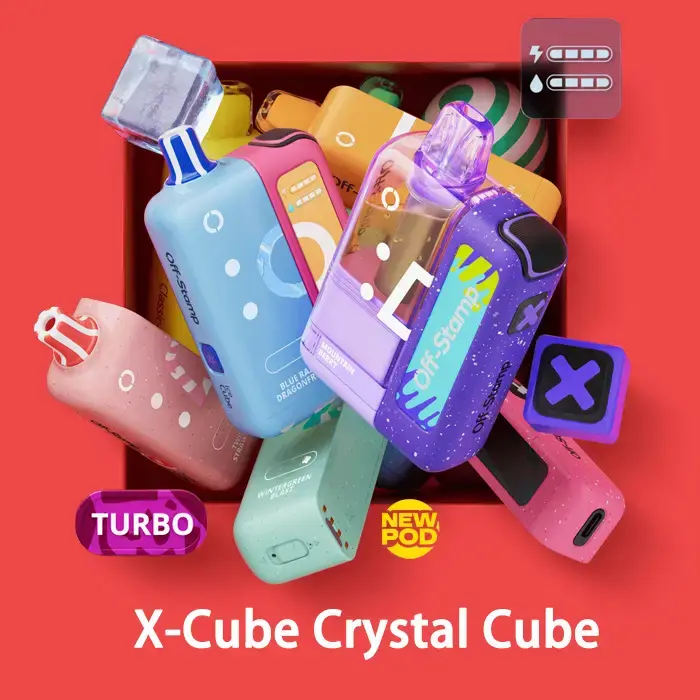 [T-1442-09] Off Stamp X Cube Crystal Cube 35K POD 17ml 5PK (Blueberry Apple Cobbler)