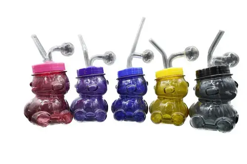 [Q-3665] OIL BURNER WATER PIPE (Teddy Bear)