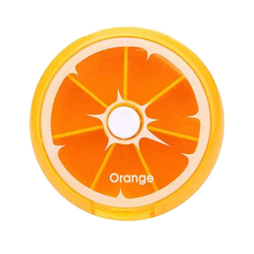 ORANGE PILL CONTAINER WITH SPINNER