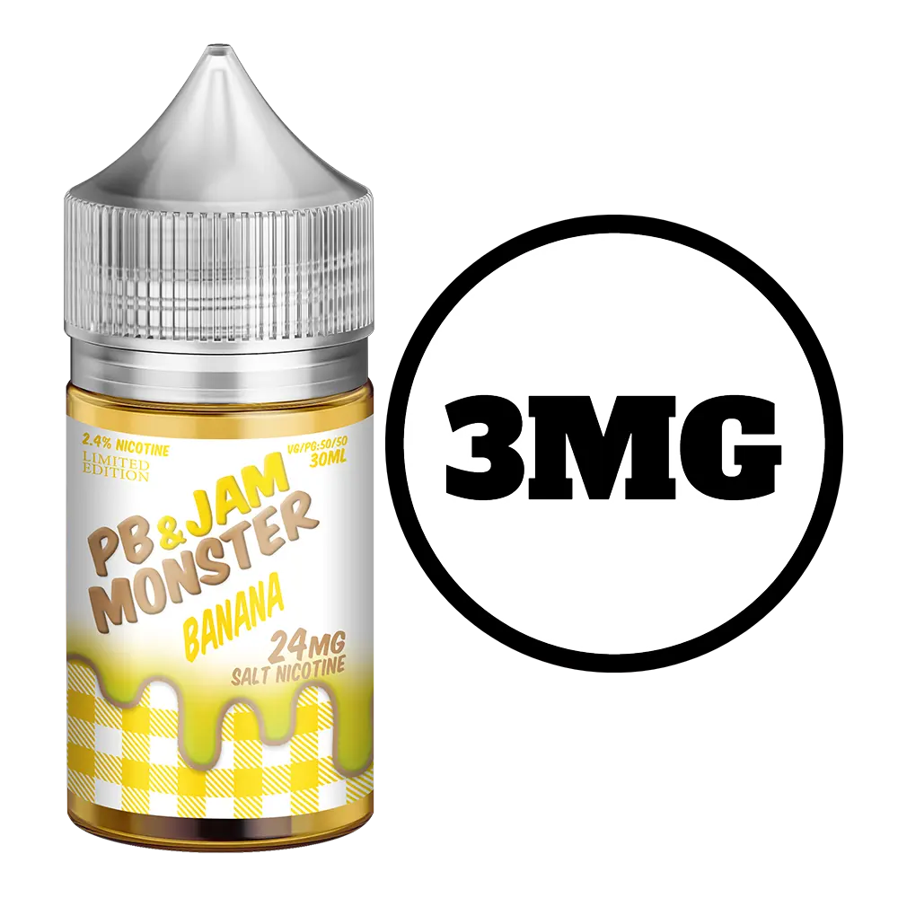 [Q-3040-05] PB AND JAM MONSTER 100 ML (3MG, Banana)