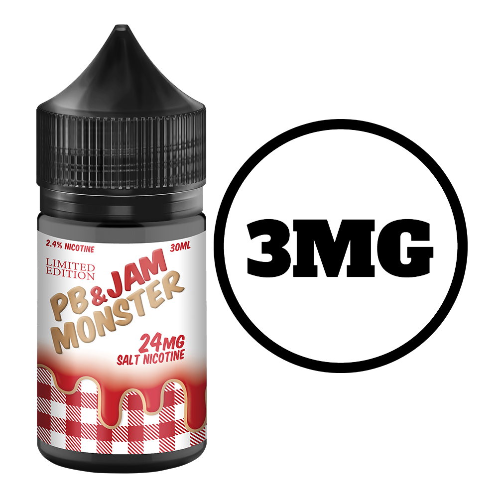 [Q-3040-03] PB AND JAM MONSTER 100 ML (3MG, Grape)
