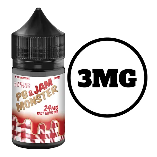 [Q-3040-03] PB AND JAM MONSTER 100 ML (3MG, Grape)