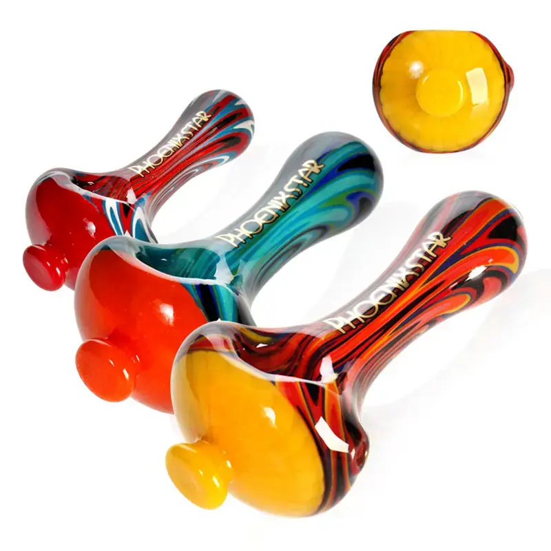 [T-1421-03] Phoenix Glass Handpipe (PGP95 4.5")