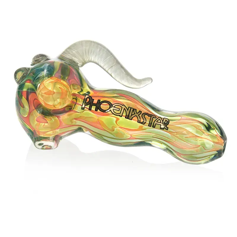 [T-1421-17] Phoenix Glass Handpipe (PGP43 4")