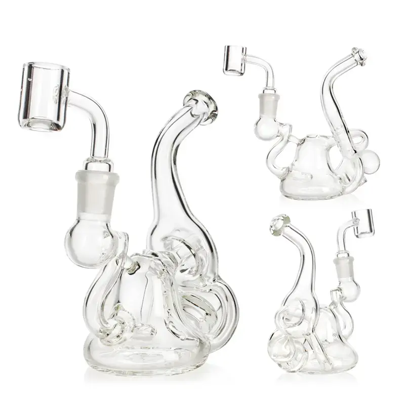 [T-1419-07] Phoenix Glass Water Pipe 14mm Quartz Banger Glass DAB Rig (OG207 5")