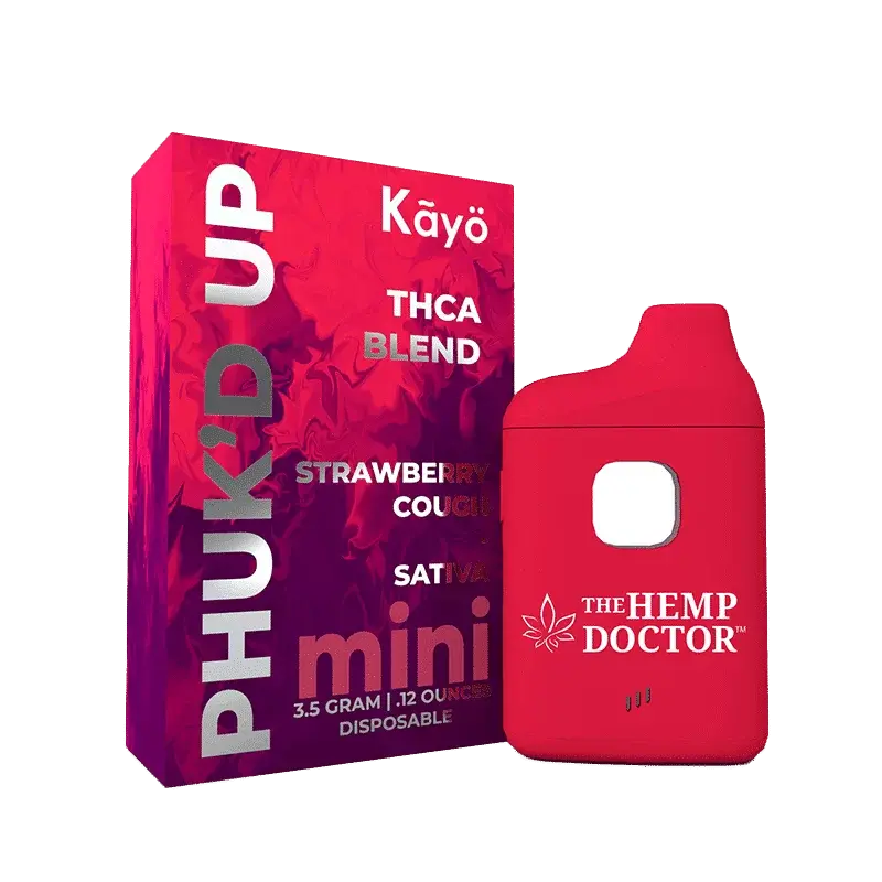 [Q-4262-04] Phuk'd Up 3.5g Disposable MINI 5PK DISPLAY (Strawberry Cough)