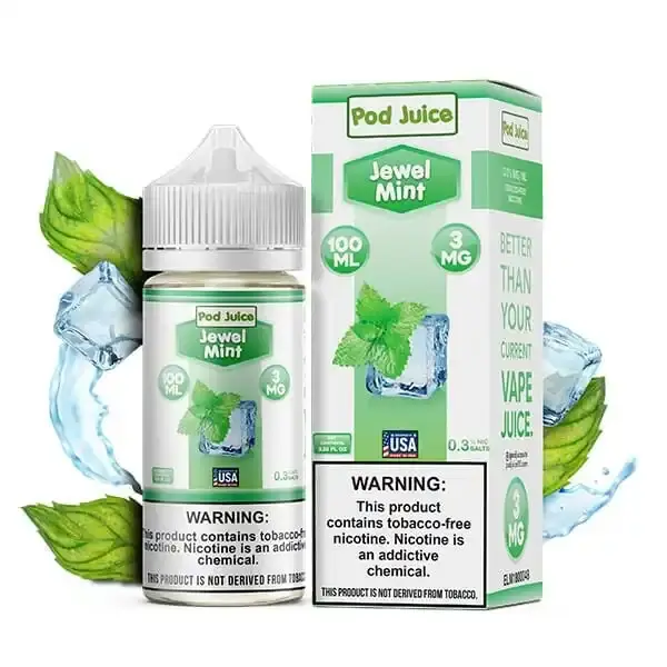 [Q-3093-09] POD JUICE 100ML (3MG, Jewel Mint)