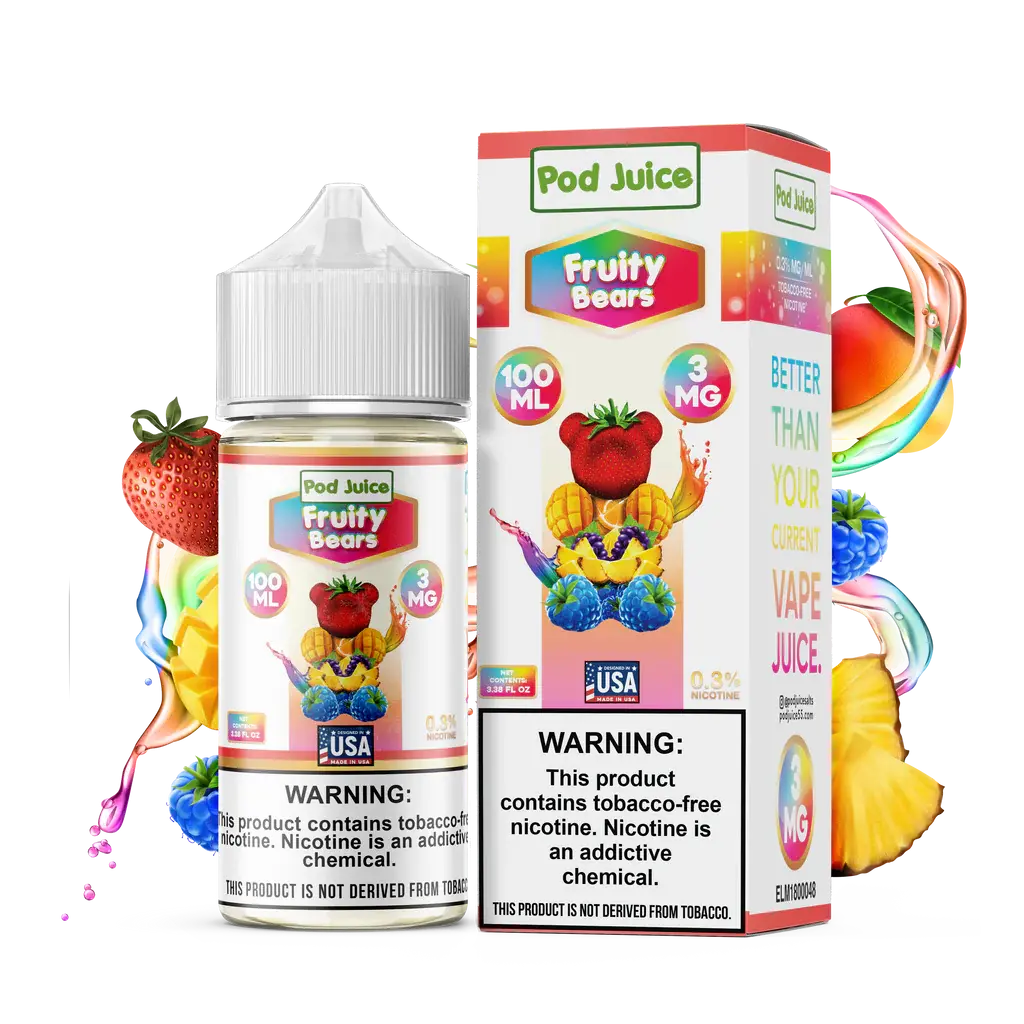 [Q-3093-08] POD JUICE 100ML (6MG, Fruity Bears)
