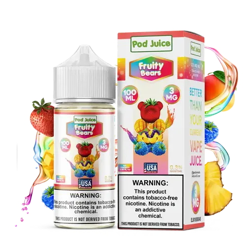 [Q-3093-08] POD JUICE 100ML (6MG, Fruity Bears)