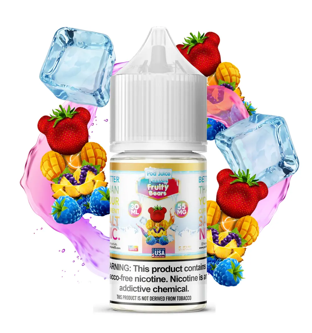 [Q-3094-16] POD JUICE 30ML (55mg, Fruity Bears Freeze)