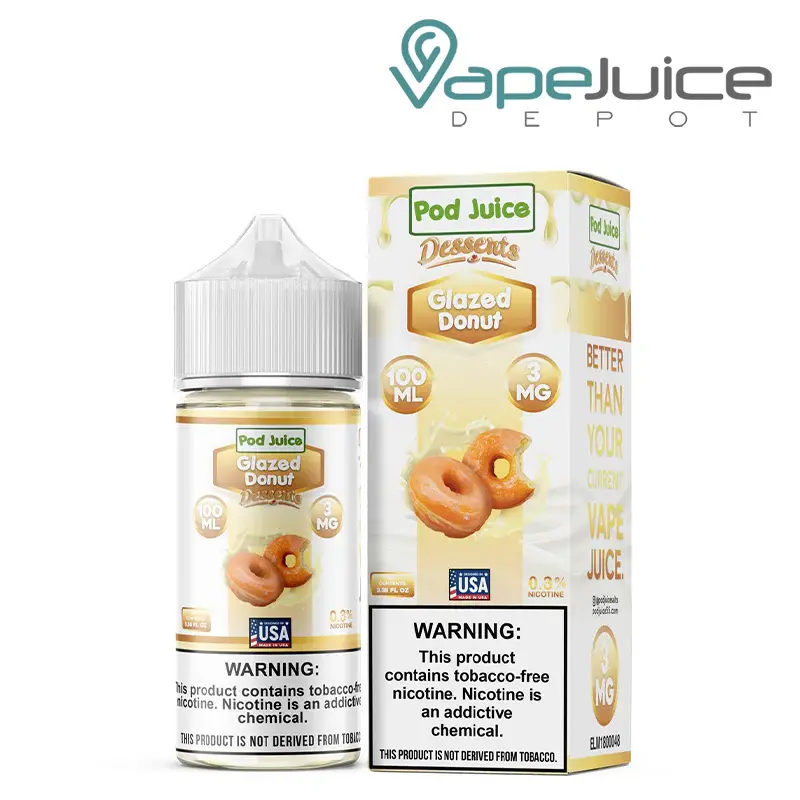 [Q-3095-03] POD JUICE DESSERTS 100ML (3MG, Glazed Donut)