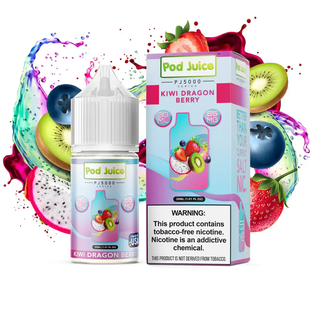 [Q-3096-01] POD JUICE PJ5000 30ML (35MG, Kiwi Dragon Berry)