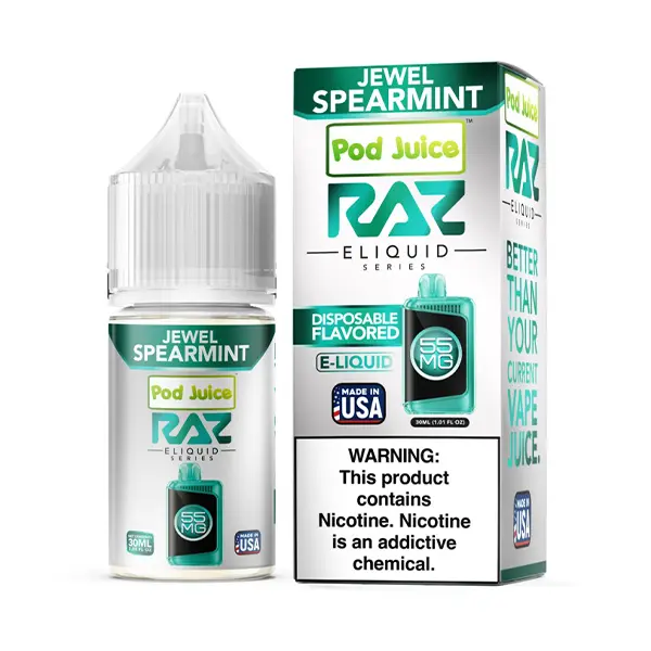 [Q-3099-04] POD JUICE X RAZ 30ML (55mg, Jewel Spearmint)