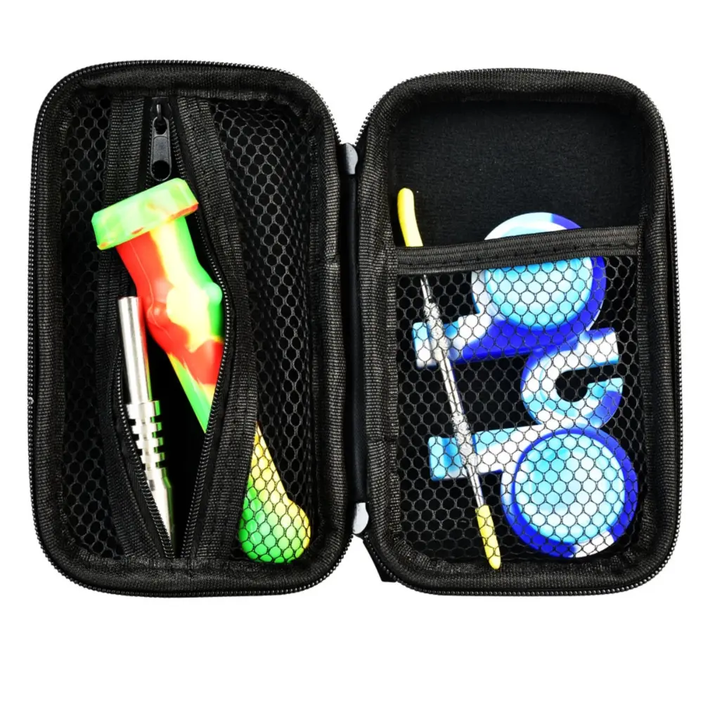 PORTABLE SILICONE DAB TRAVEL KIT WITH TITANIUM TIP