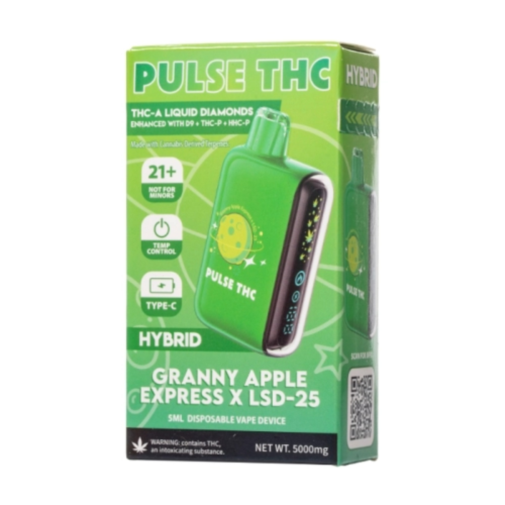 [T-1192-01] PULSE THC 5G THC-A THCP 5pk Box (Blue Bubba Dream Indica)
