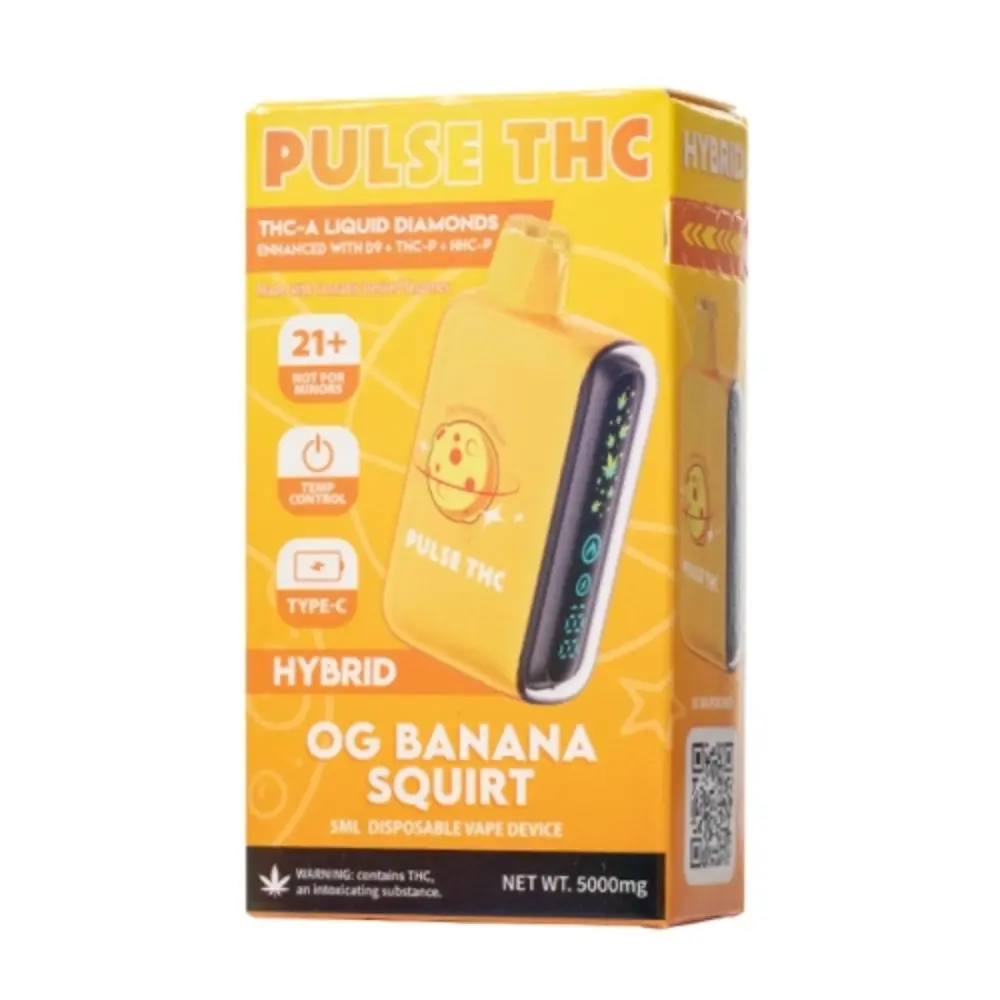 [T-1192-05] PULSE THC 5G THC-A THCP 5pk Box (OG Banana Squirt Hybrid)