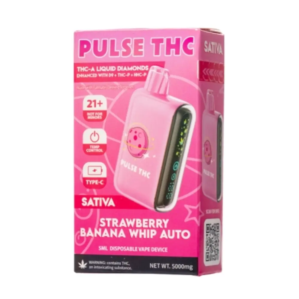 [T-1192-08] PULSE THC 5G THC-A THCP 5pk Box (Strawberry Banana Whip Sativa)