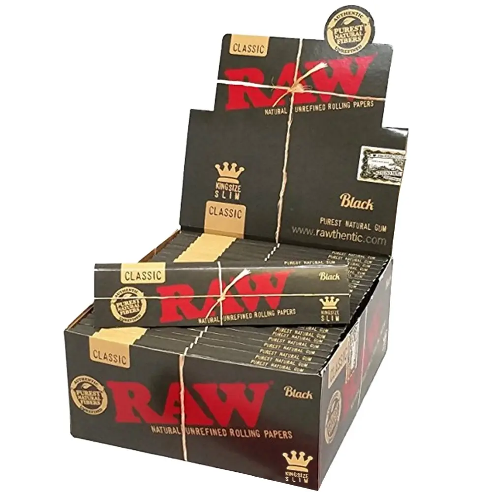 [Q-3192-02] RAW KING (CLASSIC BLACK SLIM 50CT)