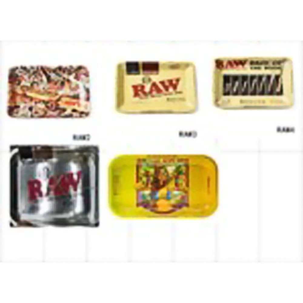 RAW ROLLING METAL TRAY ASSORTED DESIGN