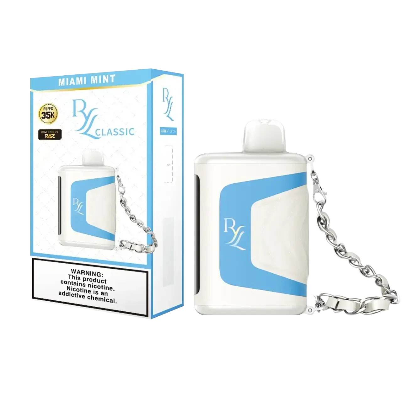 [Q-4742-07] RAZ RYL CLASSIC 35K PUFF DISPO (MIAMI MINT)