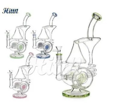 Recycler Bong 13.3" with 14mm bowl mixed colors