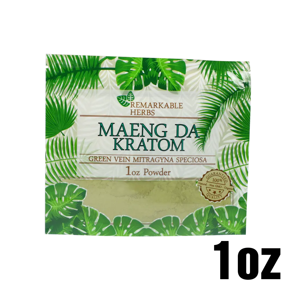 [Q-3211-03] REMARKABLE HERBS KRATOM 1OZ (Green Vein Maeng Da)