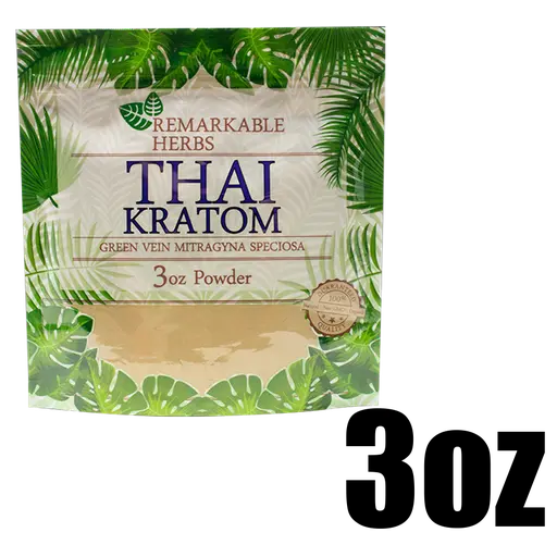 [Q-3213-02] REMARKABLE HERBS KRATOM 3OZ (Red Vein Bali)